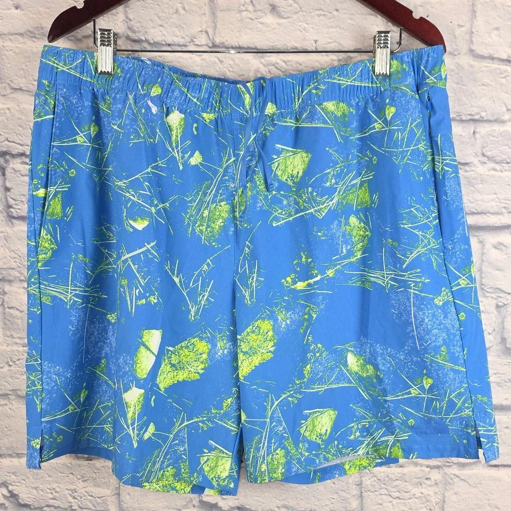 The North Face Men Blue‎ Green Wander Active Hiking Shorts Zipper Pocket Sz XL